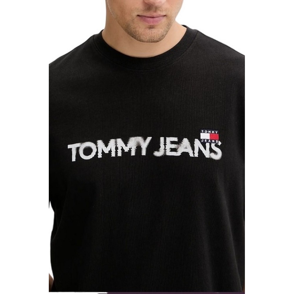 TOMMY JEANS REG BADGE PLAY TEE T-SHIRT ΜΠΛΟΥΖΑ ΑΝΔΡΙΚΗ BLACK