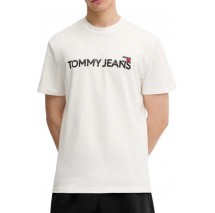 TOMMY JEANS REG BADGE PLAY TEE T-SHIRT ΜΠΛΟΥΖΑ ΑΝΔΡΙΚΗ OFF WHITE