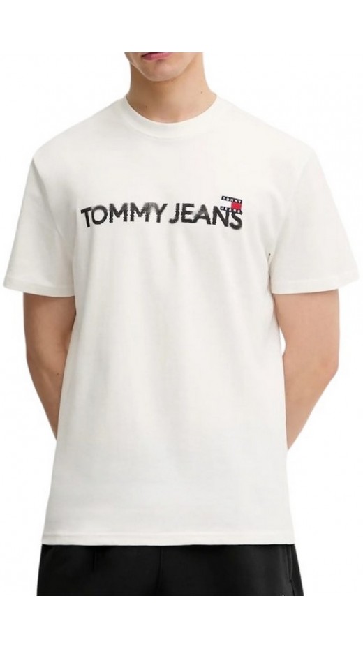 TOMMY JEANS REG BADGE PLAY TEE T-SHIRT ΜΠΛΟΥΖΑ ΑΝΔΡΙΚΗ OFF WHITE