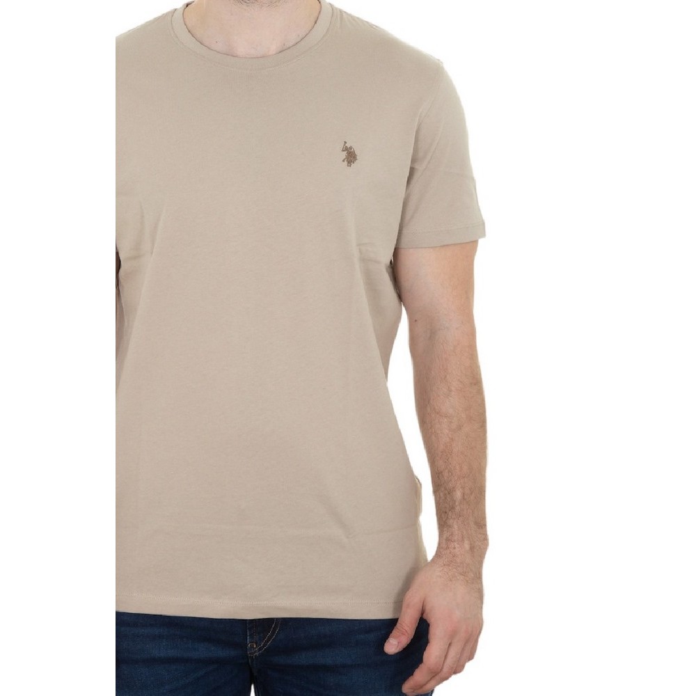 U.S.POLO MICK 000148 EH33 TSHIRT ΜΠΛΟΥΖΑ ΑΝΔΡΙΚΗ BEIGE