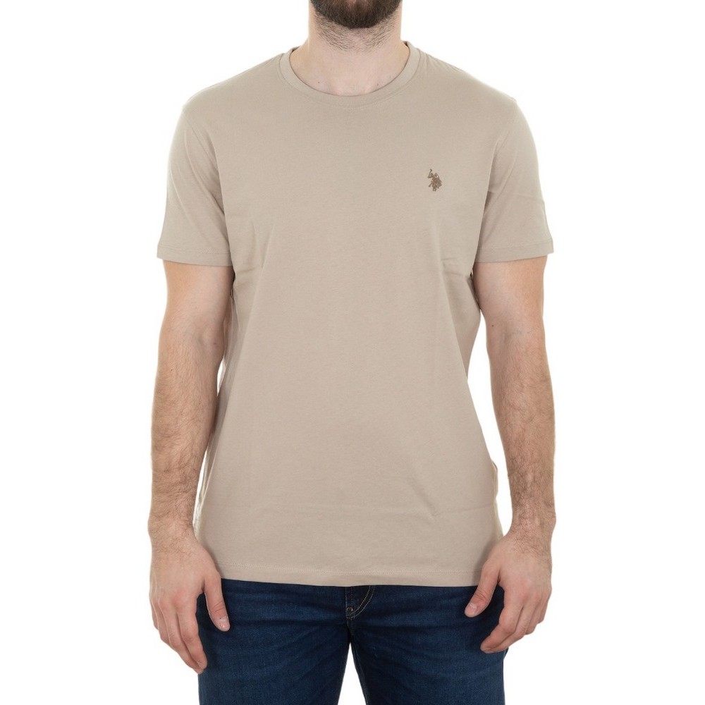 U.S.POLO MICK 000148 EH33 TSHIRT ΜΠΛΟΥΖΑ ΑΝΔΡΙΚΗ BEIGE