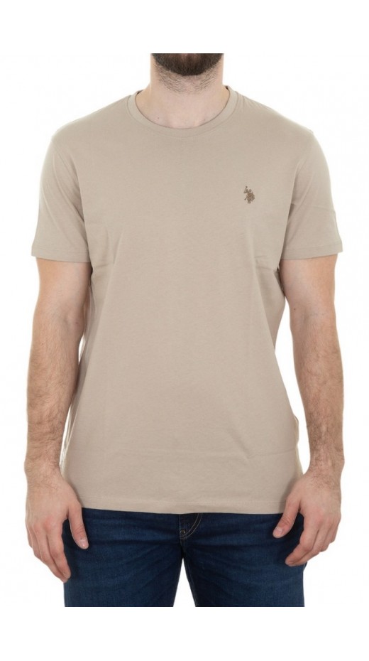 U.S.POLO MICK 000148 EH33 TSHIRT ΜΠΛΟΥΖΑ ΑΝΔΡΙΚΗ BEIGE
