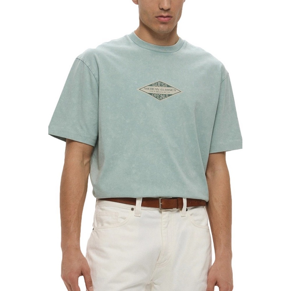 GUESS TRADEMARK TEE T-SHIRT ΜΠΛΟΥΖΑ ΑΝΔΡΙΚΗ MINT