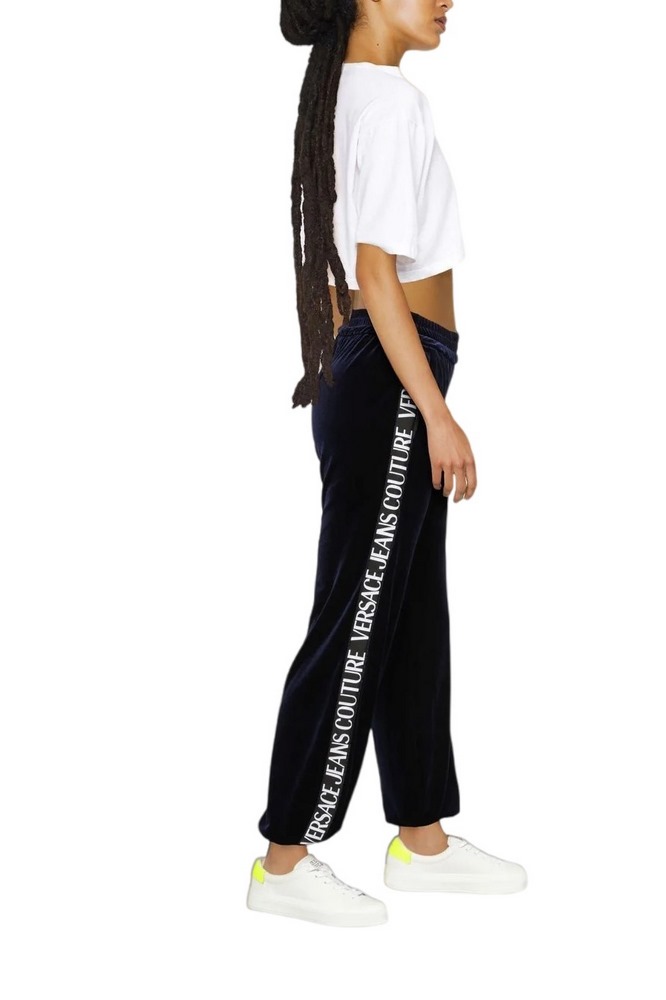 ΠΑΝΤΕΛΟΝΙ ΦΟΡΜΑΣ VELVET STRETCH Ι ΓΥΝΑΙΚΕΙΟ VERSACE JEANS COUTURE. DEEP NAVY