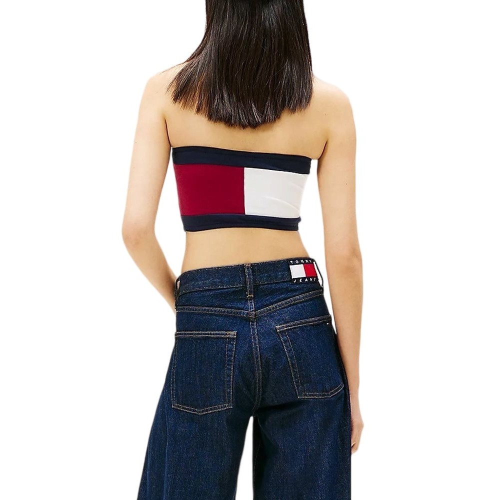 TOMMY JEANS FLAG BADGE TUBE TOP ΤΟΠ ΓΥΝΑΙΚΕΙΟ MULTI