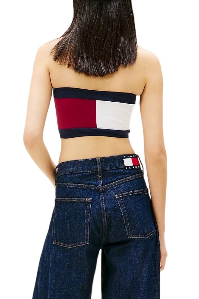 TOMMY JEANS FLAG BADGE TUBE TOP ΤΟΠ ΓΥΝΑΙΚΕΙΟ MULTI