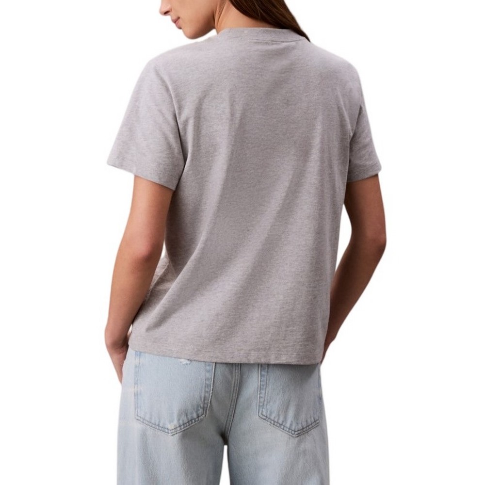 CALVIN KLEIN JEANS HR SS CLSSC MNLG CNC T-SHIRT ΜΠΛΟΥΖΑ ΓΥΝΑΙΚΕΙΑ GREY