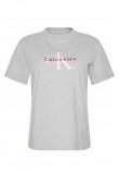 CALVIN KLEIN JEANS HR SS CLSSC MNLG CNC T-SHIRT ΜΠΛΟΥΖΑ ΓΥΝΑΙΚΕΙΑ GREY