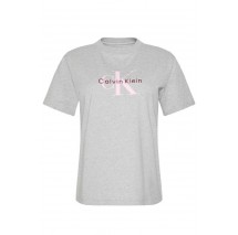 CALVIN KLEIN JEANS HR SS CLSSC MNLG CNC T-SHIRT ΜΠΛΟΥΖΑ ΓΥΝΑΙΚΕΙΑ GREY
