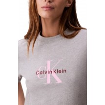 CALVIN KLEIN JEANS HR SS CLSSC MNLG CNC T-SHIRT ΜΠΛΟΥΖΑ ΓΥΝΑΙΚΕΙΑ GREY