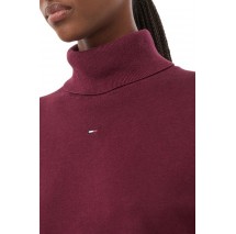 TOMMY JEANS ESSENTIAL TRTLNK SWEATER ΜΠΛΟΥΖΑ ΠΛΕΚΤΗ ΓΥΝΑΙΚΕΙΑ BERRY