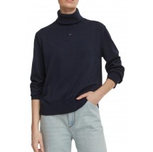 TOMMY JEANS ESSENTIAL TRTLNK SWEATER ΜΠΛΟΥΖΑ ΠΛΕΚΤΗ ΓΥΝΑΙΚΕΙΑ NAVY