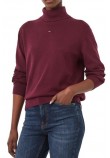 TOMMY JEANS ESSENTIAL TRTLNK SWEATER ΜΠΛΟΥΖΑ ΠΛΕΚΤΗ ΓΥΝΑΙΚΕΙΑ BERRY