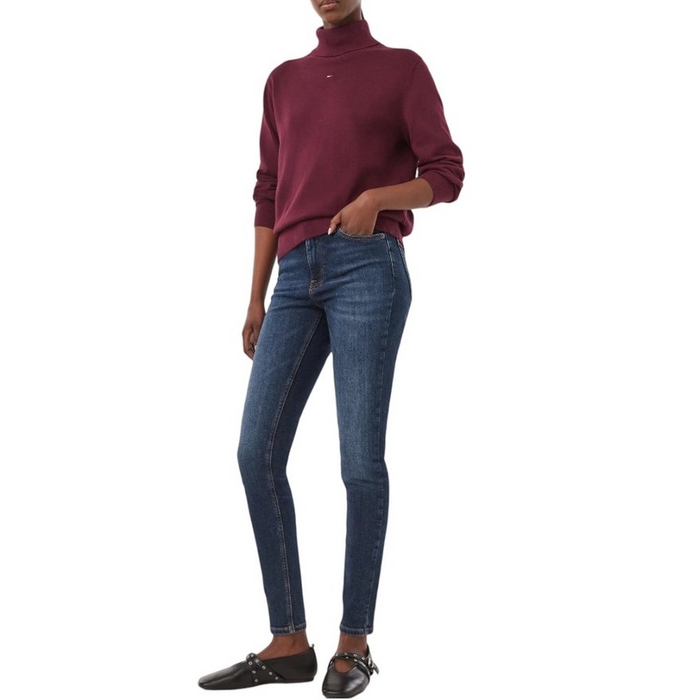 TOMMY JEANS ESSENTIAL TRTLNK SWEATER ΜΠΛΟΥΖΑ ΠΛΕΚΤΗ ΓΥΝΑΙΚΕΙΑ BERRY