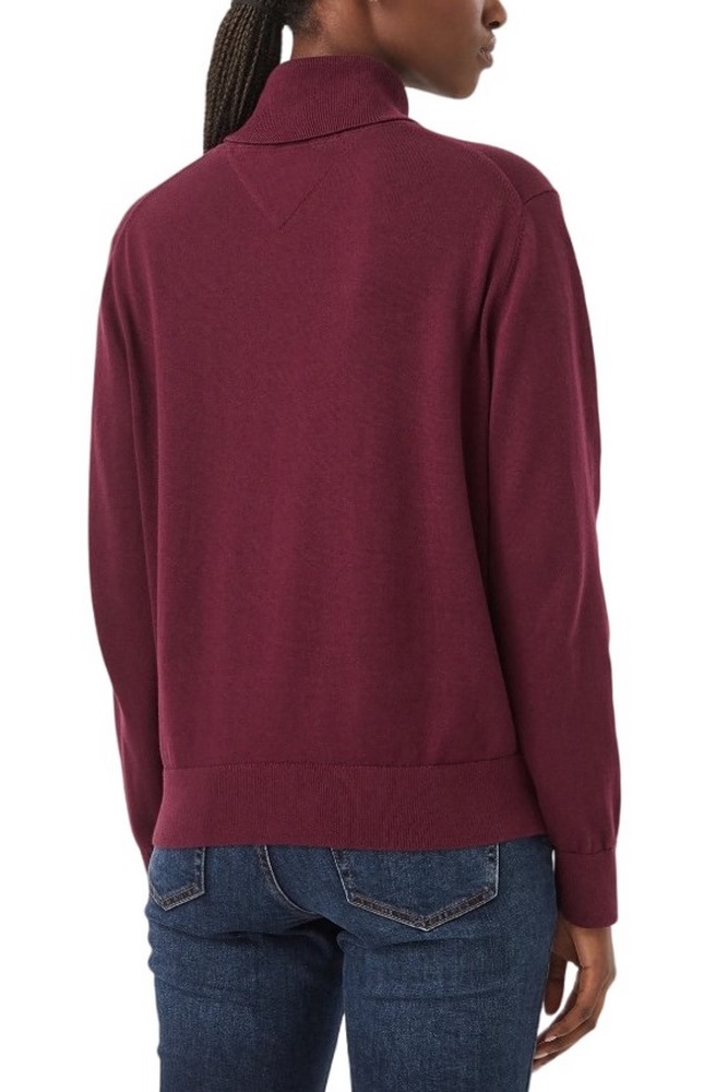 TOMMY JEANS ESSENTIAL TRTLNK SWEATER ΜΠΛΟΥΖΑ ΠΛΕΚΤΗ ΓΥΝΑΙΚΕΙΑ BERRY