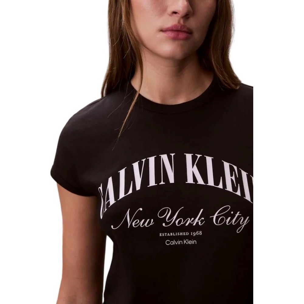 CALVIN KLEIN JEANS GRAPHIC LOGO BABY T-SHIRT ΜΠΛΟΥΖΑ ΓΥΝΑΙΚΕΙΑ BLACK