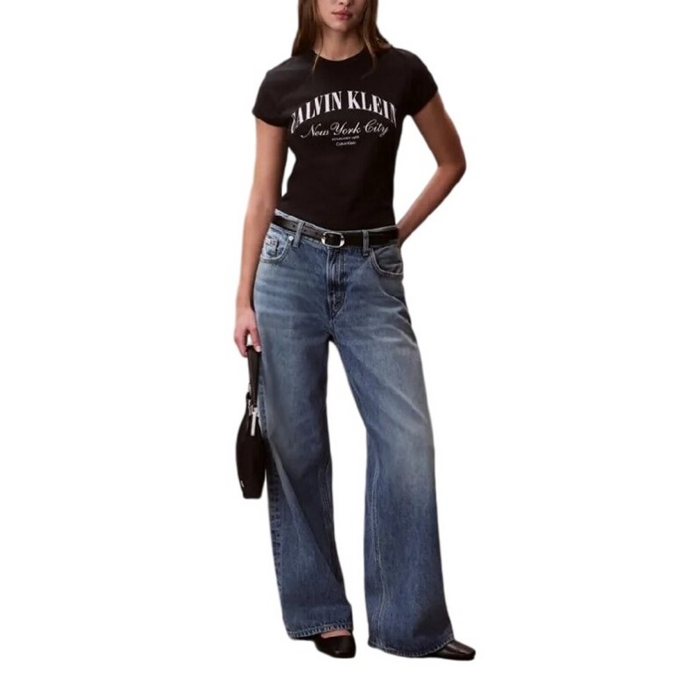 CALVIN KLEIN JEANS GRAPHIC LOGO BABY T-SHIRT ΜΠΛΟΥΖΑ ΓΥΝΑΙΚΕΙΑ BLACK