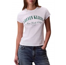 CALVIN KLEIN JEANS GRAPHIC LOGO BABY T-SHIRT ΜΠΛΟΥΖΑ ΓΥΝΑΙΚΕΙΑ BRIGHT WHITE
