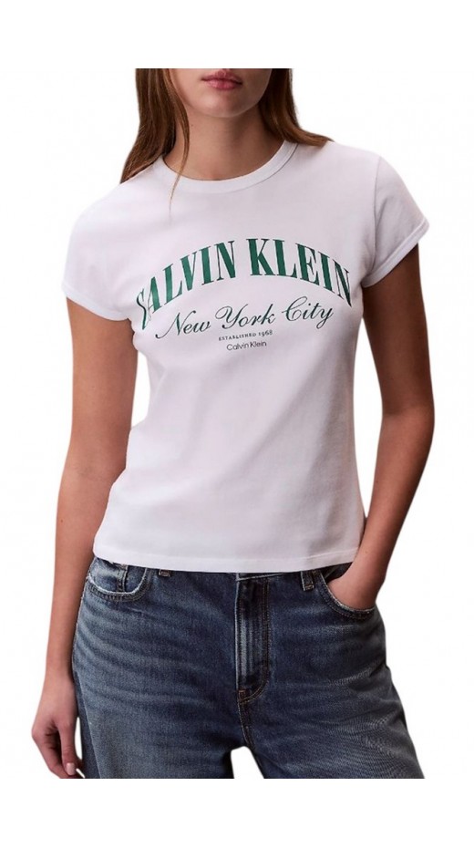 CALVIN KLEIN JEANS GRAPHIC LOGO BABY T-SHIRT ΜΠΛΟΥΖΑ ΓΥΝΑΙΚΕΙΑ BRIGHT WHITE