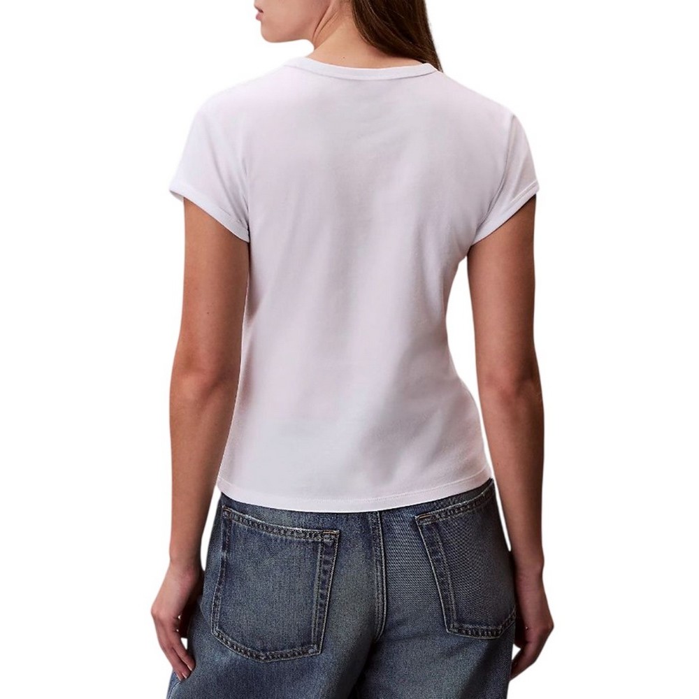 CALVIN KLEIN JEANS GRAPHIC LOGO BABY T-SHIRT ΜΠΛΟΥΖΑ ΓΥΝΑΙΚΕΙΑ BRIGHT WHITE