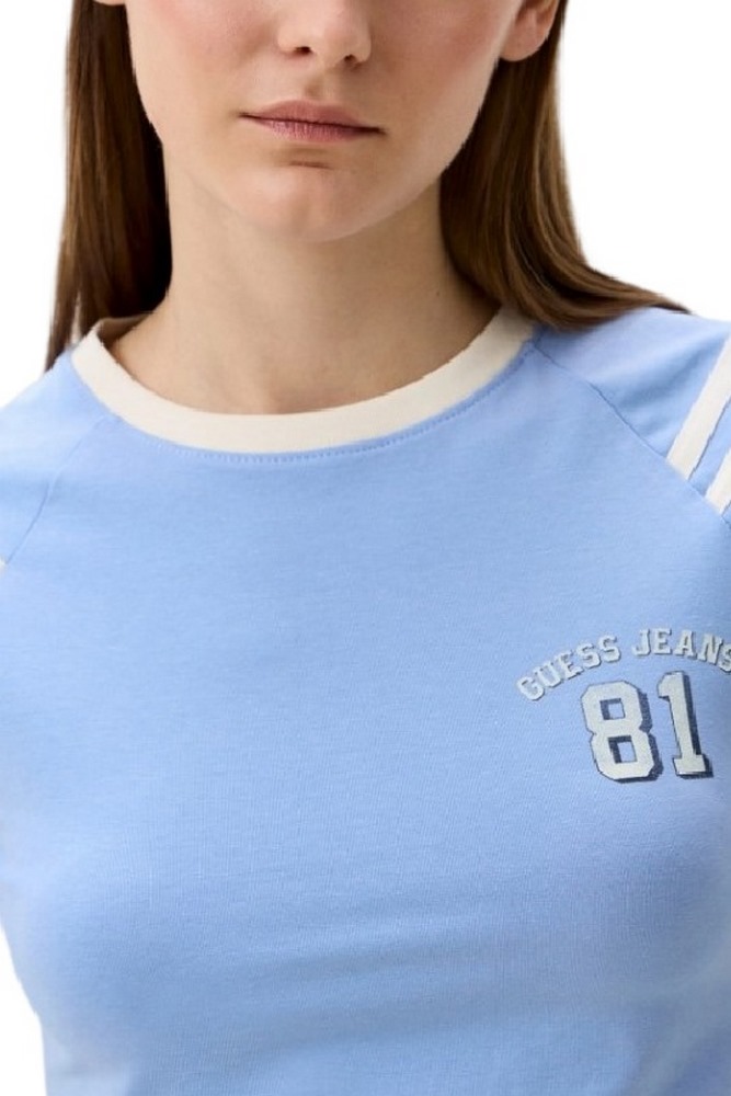 GUESS JEANS SS BABY FIT RAGLAN 81 TEE ΜΠΛΟΥΖΑ ΓΥΝΑΙΚΕΙΑ CIEL