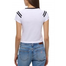 GUESS JEANS SS BABY FIT RAGLAN 81 TEE ΜΠΛΟΥΖΑ ΓΥΝΑΙΚΕΙΑ WHITE