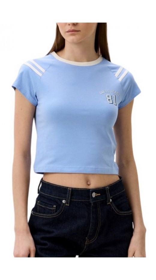 GUESS JEANS SS BABY FIT RAGLAN 81 TEE ΜΠΛΟΥΖΑ ΓΥΝΑΙΚΕΙΑ CIEL