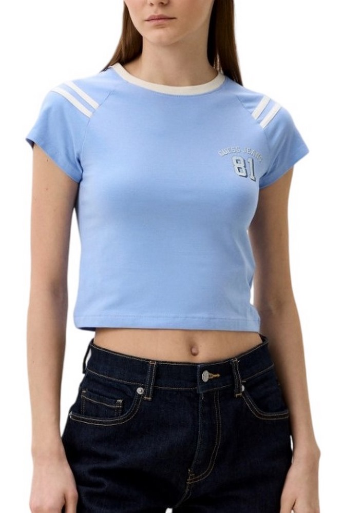 GUESS JEANS SS BABY FIT RAGLAN 81 TEE ΜΠΛΟΥΖΑ ΓΥΝΑΙΚΕΙΑ CIEL