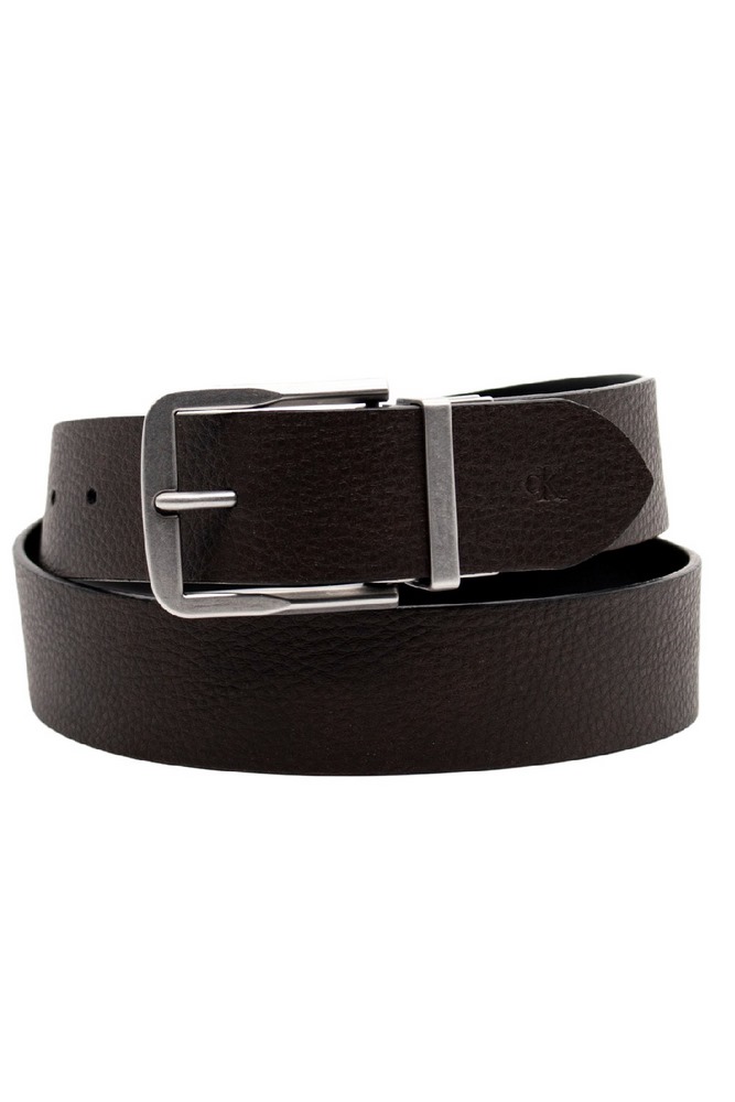 CALVIN KLEIN JEANS FORGED BUCKLE REV BELT 40MM ΖΩΝΗ ΑΝΔΡΙΚΗ BLACK/BROWN