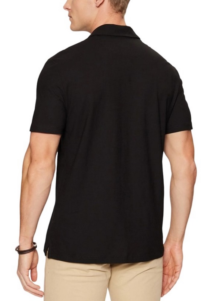 GUESS SMALL GUESS SCRIPT SS POLO T-SHIRT ΜΠΛΟΥΖΑ ΑΝΔΡΙΚΗ BLACK