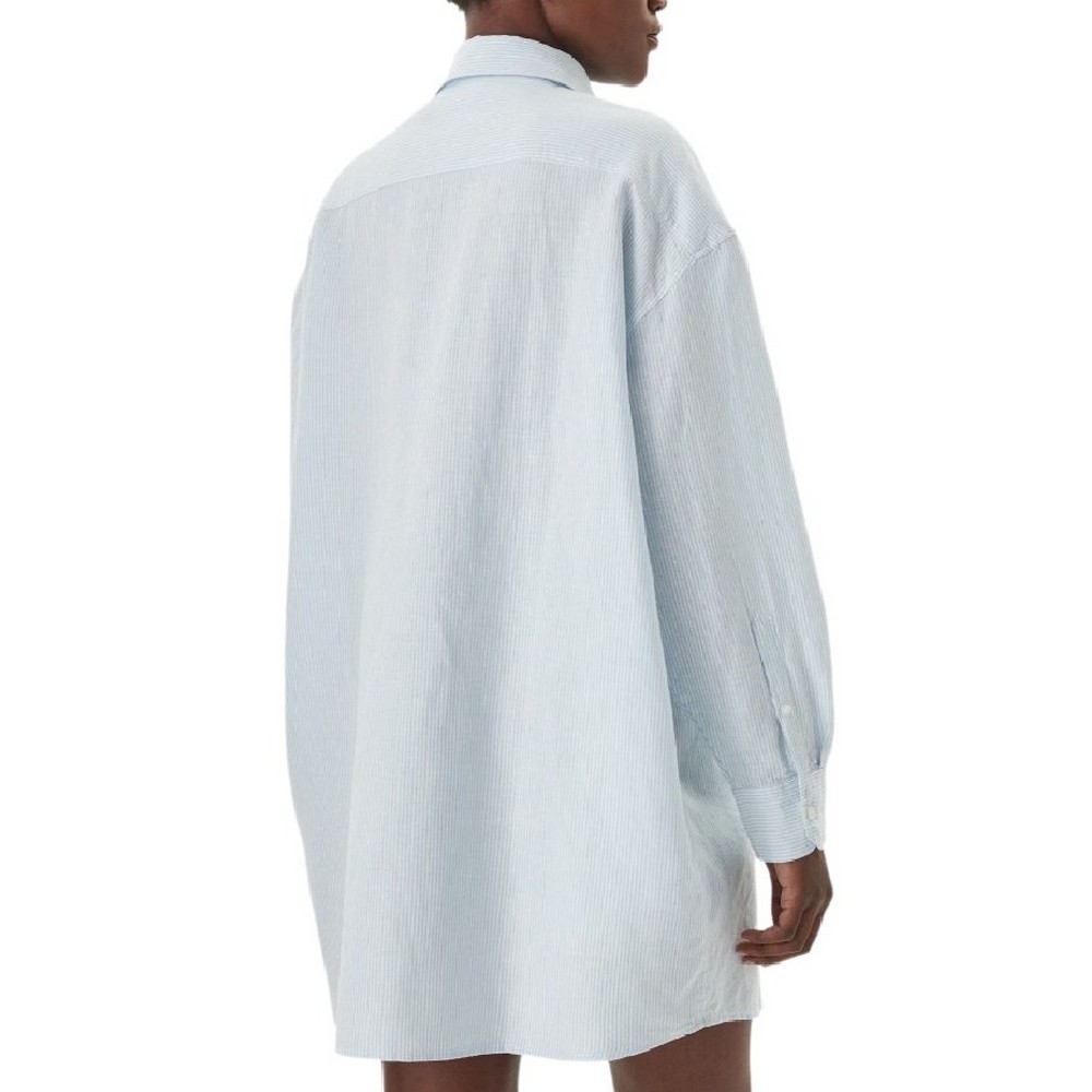 TOMMY JEANS LINEN SHIRT DRESS EXT ΠΟΥΚΑΜΙΣΟ ΓΥΝΑΙΚΕΙΟ CIEL