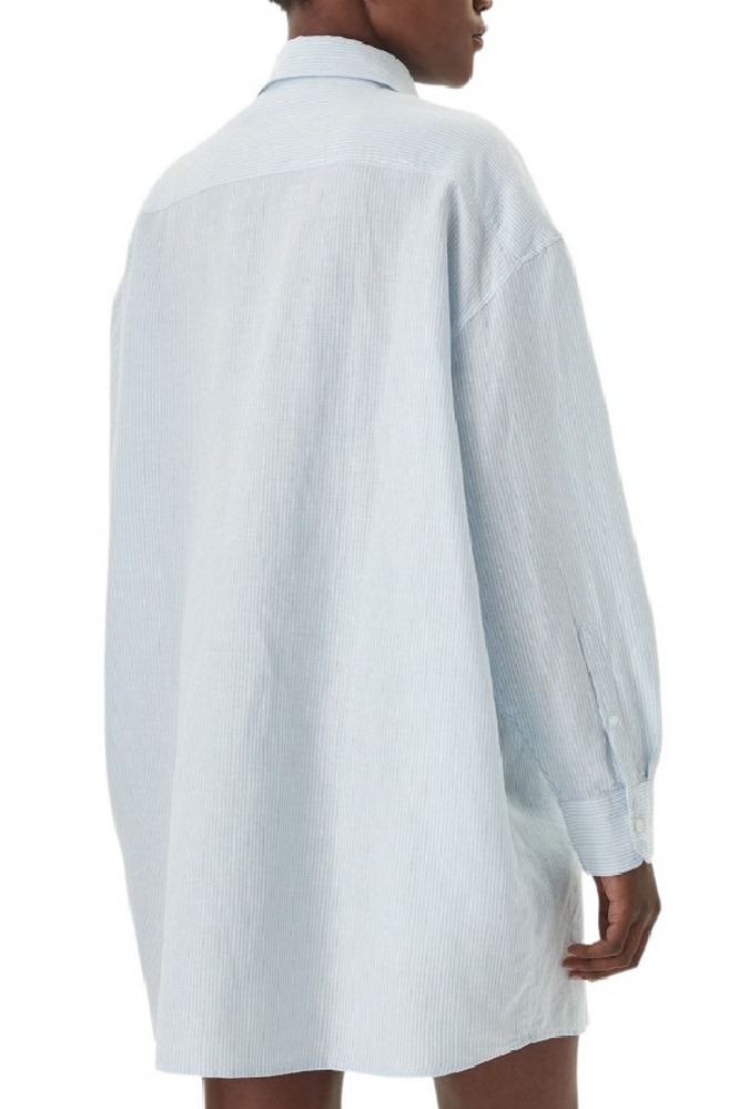 TOMMY JEANS LINEN SHIRT DRESS EXT ΠΟΥΚΑΜΙΣΟ ΓΥΝΑΙΚΕΙΟ CIEL