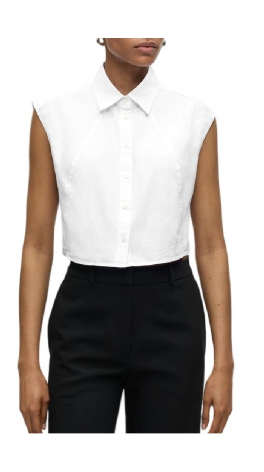 HUGO BOSS TAILORED BLOUSE ESTATE B ΠΟΥΚΑΜΙΣΟ ΓΥΝΑΙΚΕΙΟ WHITE