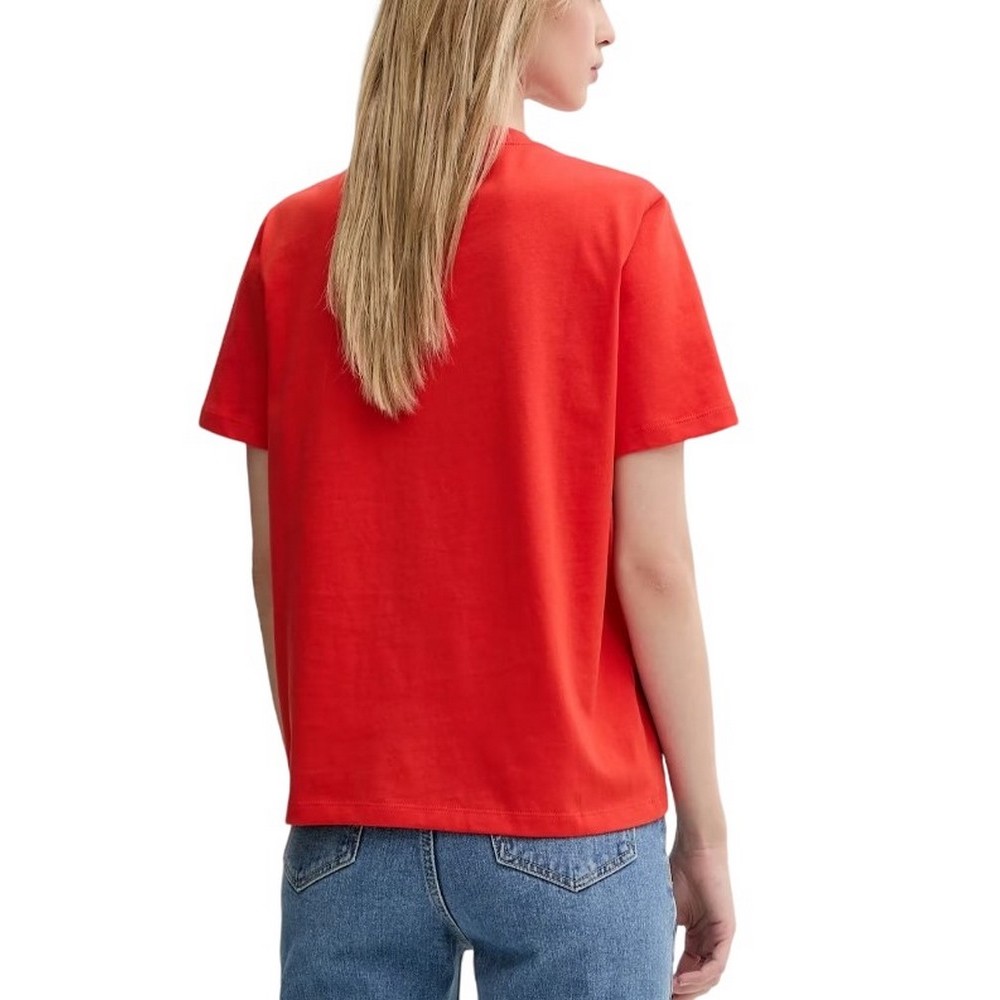 CALVIN KLEIN JEANS HR SS CLSSC MNLG CNC T-SHIRT ΜΠΛΟΥΖΑ ΓΥΝΑΙΚΕΙΑ RED