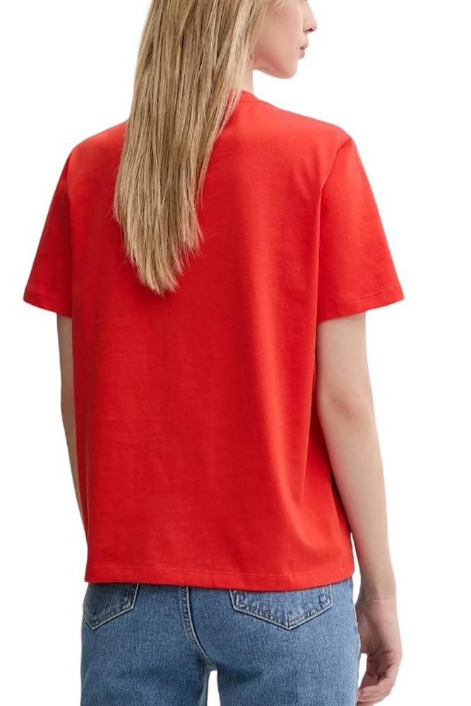 CALVIN KLEIN JEANS HR SS CLSSC MNLG CNC T-SHIRT ΜΠΛΟΥΖΑ ΓΥΝΑΙΚΕΙΑ RED