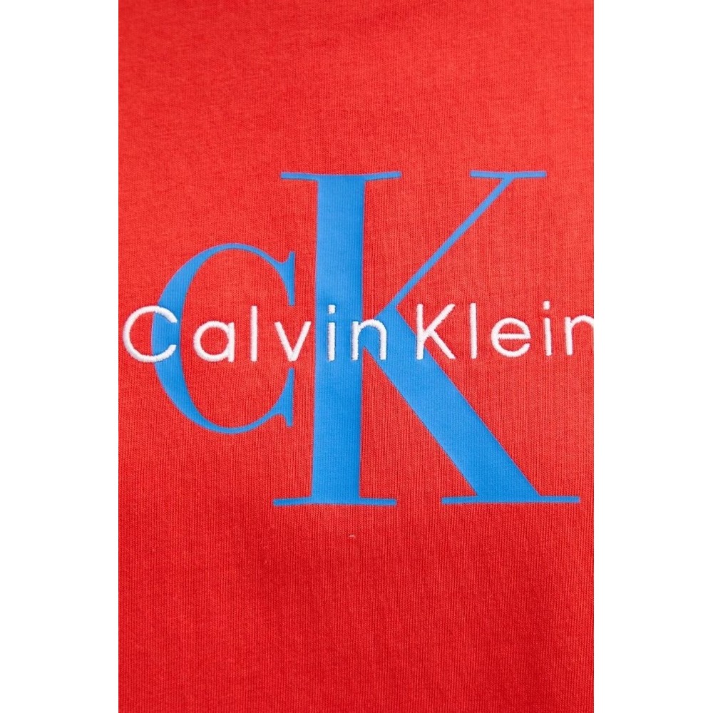 CALVIN KLEIN JEANS HR SS CLSSC MNLG CNC T-SHIRT ΜΠΛΟΥΖΑ ΓΥΝΑΙΚΕΙΑ RED