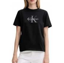 CALVIN KLEIN JEANS HR SS CLSSC MNLG CNC T-SHIRT ΜΠΛΟΥΖΑ ΓΥΝΑΙΚΕΙΑ BLACK