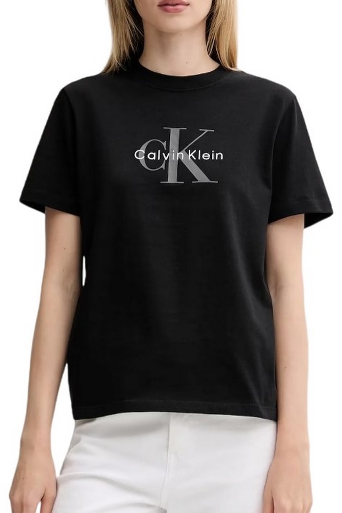CALVIN KLEIN JEANS HR SS CLSSC MNLG CNC T-SHIRT ΜΠΛΟΥΖΑ ΓΥΝΑΙΚΕΙΑ BLACK