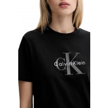 CALVIN KLEIN JEANS HR SS CLSSC MNLG CNC T-SHIRT ΜΠΛΟΥΖΑ ΓΥΝΑΙΚΕΙΑ BLACK