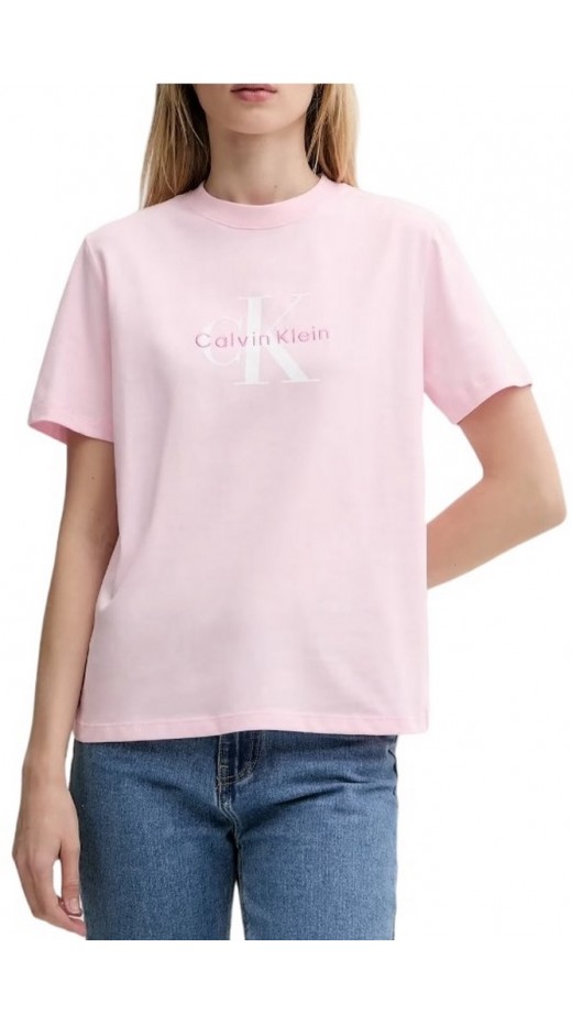 CALVIN KLEIN JEANS HR SS CLSSC MNLG CNC T-SHIRT ΜΠΛΟΥΖΑ ΓΥΝΑΙΚΕΙΑ PINK