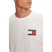 TOMMY JEANS SLIM ESSENTIAL FLAG TEE T-SHIRT ΜΠΛΟΥΖΑ ΑΝΔΡΙΚΗ WHITE