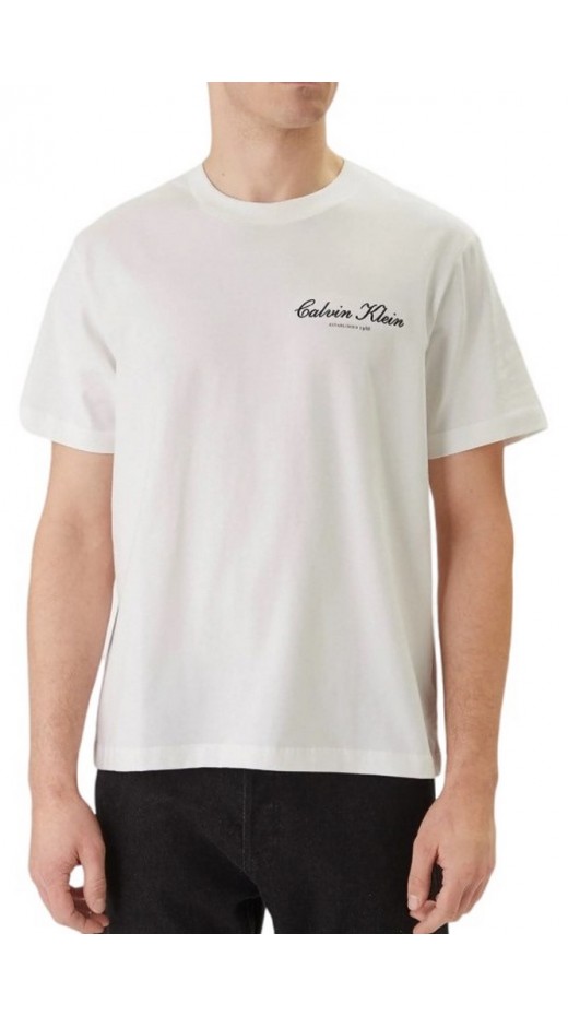 CALVIN KLEIN JEANS 20S MARCH GRAPHIC SEASONAL T-SHIRT ΜΠΛΟΥΖΑ ΑΝΔΡΙΚΗ BRIGHT WHITE