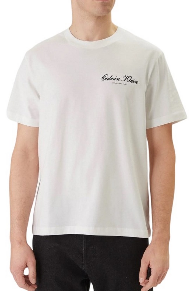 CALVIN KLEIN JEANS 20S MARCH GRAPHIC SEASONAL T-SHIRT ΜΠΛΟΥΖΑ ΑΝΔΡΙΚΗ BRIGHT WHITE