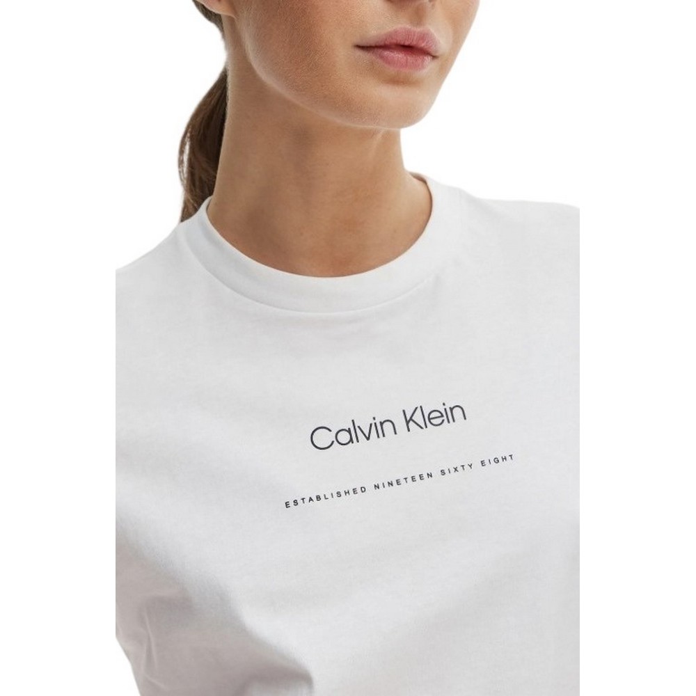 CALVIN KLEIN JEANS MULTI LOGO CLASSIC T-SHIRT ΜΠΛΟΥΖΑ ΓΥΝΑΙΚΕΙΑ BRIGHT WHITE