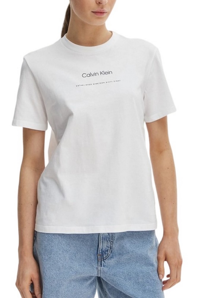 CALVIN KLEIN JEANS MULTI LOGO CLASSIC T-SHIRT ΜΠΛΟΥΖΑ ΓΥΝΑΙΚΕΙΑ BRIGHT WHITE