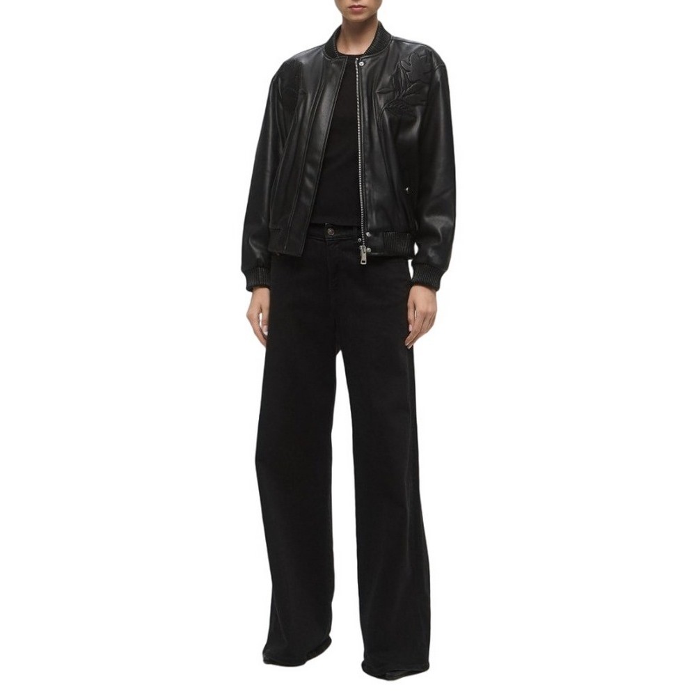 GUESS DAMIENNE EMBRO PU BOMBER ΜΠΟΥΦΑΝ ΓΥΝΑΙΚΕΙΟ BLACK