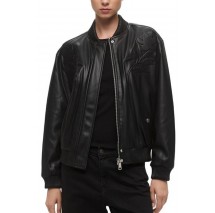 GUESS DAMIENNE EMBRO PU BOMBER ΜΠΟΥΦΑΝ ΓΥΝΑΙΚΕΙΟ BLACK
