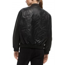 GUESS DAMIENNE EMBRO PU BOMBER ΜΠΟΥΦΑΝ ΓΥΝΑΙΚΕΙΟ BLACK