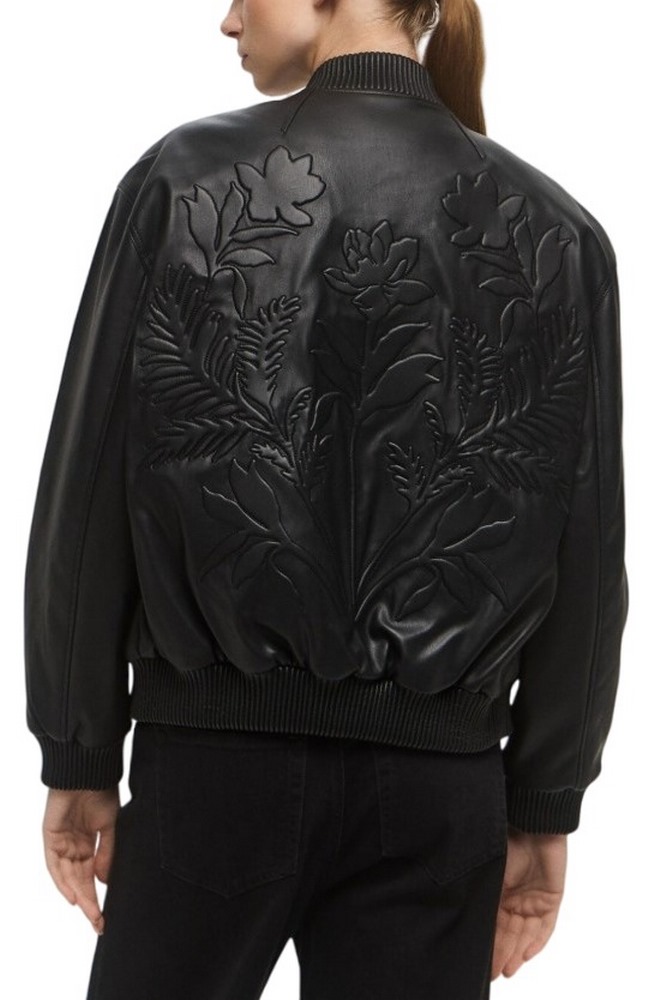 GUESS DAMIENNE EMBRO PU BOMBER ΜΠΟΥΦΑΝ ΓΥΝΑΙΚΕΙΟ BLACK