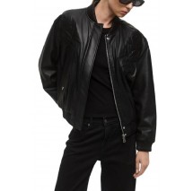 GUESS DAMIENNE EMBRO PU BOMBER ΜΠΟΥΦΑΝ ΓΥΝΑΙΚΕΙΟ BLACK